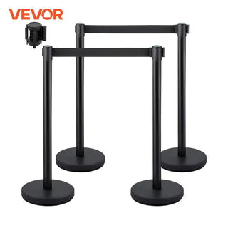 4-6Pcs Queue Security Posts Crowd Control Stanchion Barriers Stand Crowd Barrier With Adjustable Belt for Party Exhibition