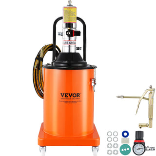 Grease Pump 5Gal/20L Air Operated Grease Pump with 13ft Hose Pneumatic Grease Bucket Pump Portable Lubrication Grease Pump