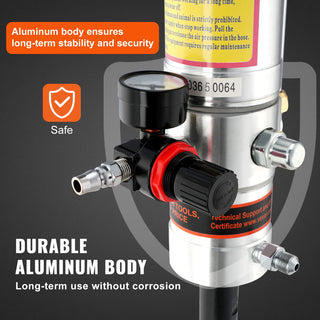 Pneumatic Grease Pump Air Operated with 13 ft High Hose 360° Swivel Grease Gun Head Lubrication 50:1 Pressure Ratio