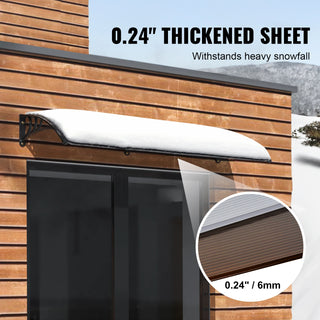 Window Door Awning Canopy Easy Installation Sun Shade UPF50+ Sunshade Sheet Front Door Overhang Awning for Sun Shutter