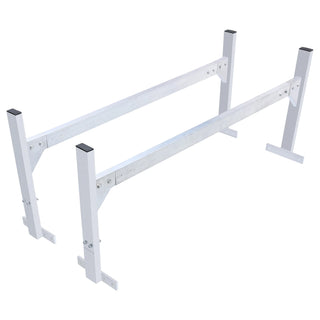 Van Roof Ladder Rack 2 Bars Aluminum Alloy Van Roof Ladder Racks W/400LBS Adjustable Length 51.2"- 81.1" for Cargo/Trailer