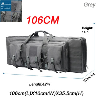 32 38 42 inch Double Rifle Case Bag Tactical Weapon Gun Case Rifle & Pistol Bag Long Gun Bag for Hunting Range Sports Transport