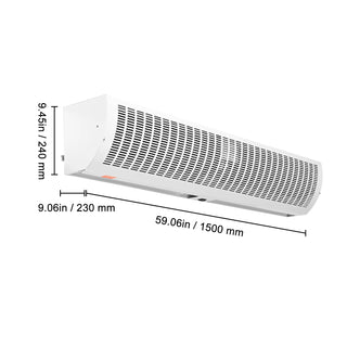 36/42/48/60 in Commercial Indoor Air Curtain Super Power 2 Speeds Wall Mounted Air Curtains for Doors Indoor Over Door Fan