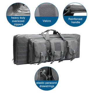 32 38 42 inch Double Rifle Case Bag Tactical Weapon Gun Case Rifle & Pistol Bag Long Gun Bag for Hunting Range Sports Transport