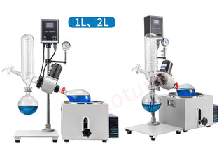 1000W 2L/1L Rotary Evaporator With LCD Screen RE-201 Vacuum Distillation Purification Crystallization