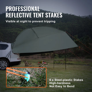 Vehicle Awning Large Shade Coverage Car Awning PU2000mm UV50+ Car Awning Portable Storage Bag for Truck SUV Van Campers