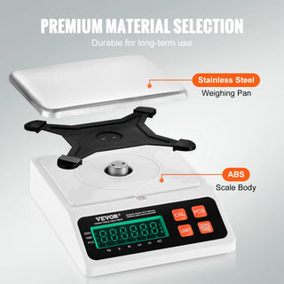 10kg x 0.1g Digital Counting Scale Electronic Laboratory Balance with LED Screen Table Top Scale for Industrial Weighing