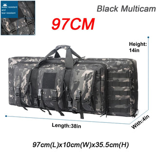 32 38 42 inch Double Rifle Case Bag Tactical Weapon Gun Case Rifle & Pistol Bag Long Gun Bag for Hunting Range Sports Transport