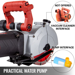 4800W Wall Chaser Concrete Cutter Electric Laser Aiming Groove Slotting Machine 125mm Circular Saw Cutting Power Tool Set