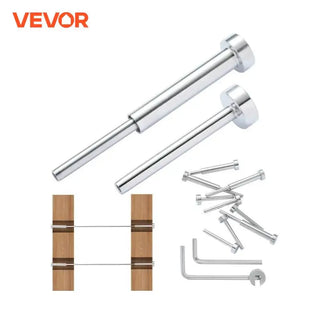 20/30/40 Pack Invisible Cable Railing kit T316 Stainless Steel 1/8" Invisible Receiver and Swage Stud End for Post