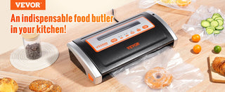 Electric Vacuum Food Sealer Machine 130W Manual Air Sealing System W/ Built-in Cutter Home Packing Machine Food Saver