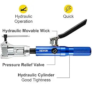 Hydraulic Flaring Tool Kit, 45° Double Flaring Tool, Brake Repair Brake Flaring Tools for 3/16"-1/2", Brake Flare Tool