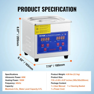 Ultrasonic Cleaner Home Appliance Ultrasound Cleaner Ultrasound Cleaning Machine 1.3-30L Portable Washing Machine