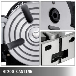 Vertical & Horizontal Rotary Table 100MM 150MM 200MM HV4 HV6 HV8 Working Table Tilting 360° for Milling Drilling Machine