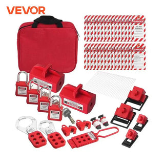 Electrical Lockout Tagout Kit 47 PCS Safety Loto Kit Includes Padlocks Hasps Tags Nylon Ties Plug Lockouts Circuit Breaker