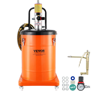 10.5 Gallon 40L Air Operated Grease Pump with 13 ft High Pressure Hose and Grease Gun, 50:1 Pressure Ratio