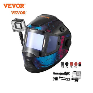 Auto Darkening Welding Helmet with Large View Solar Powered True Color Welder Mask for TIG MIG Arc Sensor Welding Machine