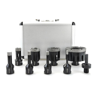 9Pcs 6-68mm M14 Thread Porcelain Tiles Crowns Cutting Tools diamond cup saw Marble Hole saw Dry Drill Bit Set Granite Cutter