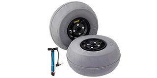 Beach Balloon Wheels 13" Replacement Sand Tires TPU Cart Tires for Kayak Dolly Canoe and Buggy w/ Free Air Pump 2-Pack