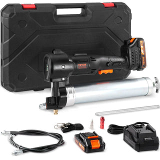 10000PSI 20-Volt Cordless Electric Grease Gun Kit Battery Powered with Two Batteries Carrying Case Charger Included