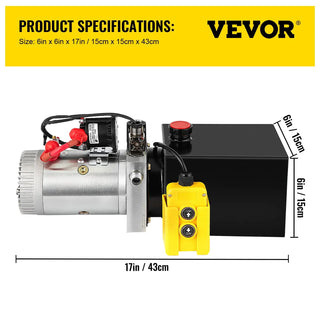 Lifting Jack Hydraulic Pump Single Acting Power Unit 12V DC 4-20 Quart Dump Trailer Powerplant Crane for Truck Car