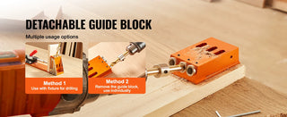 30 Pcs Pocket Hole Jig Kit Adjustable & Easy to Use Pocket Hole Jig System with Step Drills Wrenches Drill Stop Rings