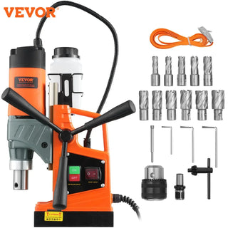 1450W Magnetic Drill 2" Boring Diameter 12500/12800N Portable Electric Mag Drill Press 800 RPM Magnetic Drilling Machine