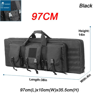 32 38 42 inch Double Rifle Case Bag Tactical Weapon Gun Case Rifle & Pistol Bag Long Gun Bag for Hunting Range Sports Transport