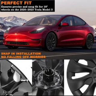 4PCS/1PCS Wheel Cover for Tesla Model 3 18 Inch Performance Automobile Replacemen Hubcap Full Rim Cover Accessories 2018-2023