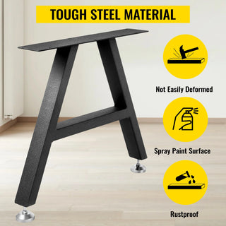 2pcs Industrial Metal Table Legs Table Desk Leg A-Shape Frame Furniture Legs Dining Coffee Table Stand Feet For Home DIY