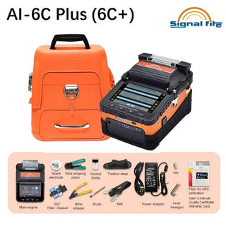 AI-10A AI-9 AI-6A AI-6C AI-6C+  Optial Fiber Fusion splicer Machine SM & MM With VFL OPM 5S Splicing Machine 6 Motors