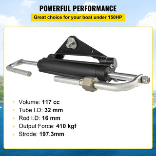 Hydraulic Steering Cylinder 150HP BayStar Teleflex Marine Cylinder Hydraulic Outboard Steering Ram HC4645H Boat Accessory