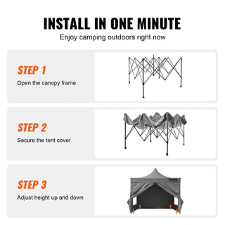 10x10 FT Pop up Canopy with Removable Sidewalls Portable Gazebo & Wheeled Bag UV Resistant Waterproof Tent for Patio