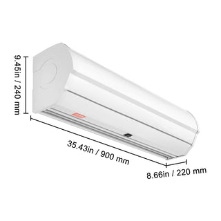 36/42/48/60 in Commercial Indoor Air Curtain Super Power 2 Speeds Wall Mounted Air Curtains for Doors Indoor Over Door Fan