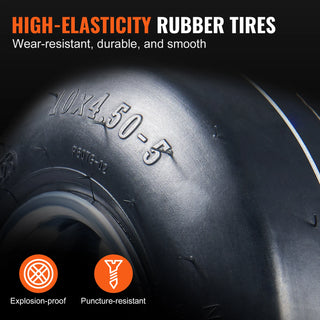 Go Kart Tires and Rims 2-Pack Front/ Rear Wheels Aluminum Alloy Rims and Rubber Tires  Replacement Pneumatic Tire