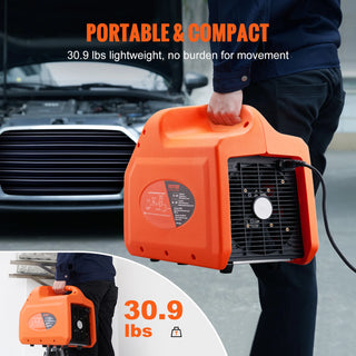 1HP Refrigerant Recovery Machine Dual Cylinder Portable with High Pressure Protection for Refrigerant Car Air Conditioning