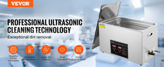 Ultrasonic Cleaner with Digital Timer & Heater Jewelry Ultrasound Cleaner Stainless Steel Heated Cleaning Machine