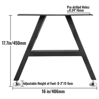 2pcs Industrial Metal Table Legs Table Desk Leg A-Shape Frame Furniture Legs Dining Coffee Table Stand Feet For Home DIY