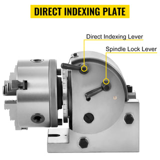 BS0 5" Dividing Head Indexing Head Semi Universal With Indexing Plates, Tailstock & 125mm 3-Jaw Chuck for Drilling Milling