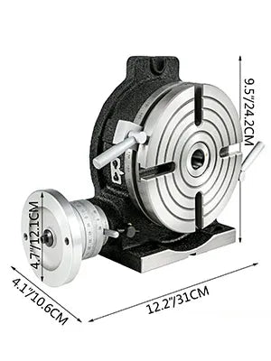 Vertical & Horizontal Rotary Table 100MM 150MM 200MM HV4 HV6 HV8 Working Table Tilting 360° for Milling Drilling Machine