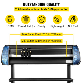 28in Vinyl Cutter Machine Cutting Plotter Adjustable Speed and Force DIY Cutting Machine Kit for Signs Banners Stickers