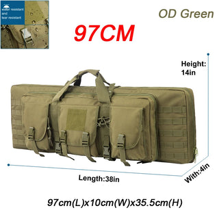 32 38 42 inch Double Rifle Case Bag Tactical Weapon Gun Case Rifle & Pistol Bag Long Gun Bag for Hunting Range Sports Transport