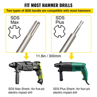 4 in 1 Concrete Hole Saw Kit 8/9PCS 30-100/40-125 mm SDS Plus or SDS Max Shank Cement Drill Bit Wall Hole Opener Tools Set