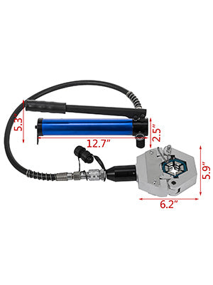 Hydraulic Hose Crimper 71500 Separable Hydra-Krimp with Aluminum Pump Handheld Air Condtioning Repair Crimping Tool Set