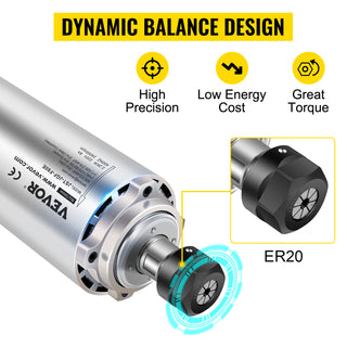 Air Cooled Spindle Motor ER20 CNC Milling Motor 2.2KW  220V 24000RPM 400 Hz for CNC Router Engraving Milling Grind Machine