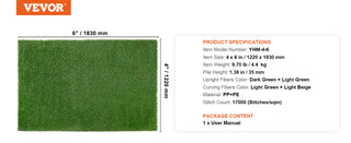 Artifical Grass Rug Green Turf 1.38/1.57" Fake Door Mat Outdoor Patio Lawn Decoration Easy to Clean with Drainage Holes