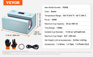 Auto Tumbler Heat Press Machine Mug Heat Press for 11-30oz Sublimation Tumblers Heat Up Fast Even Tumbler Press with Tape