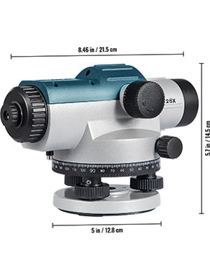 Automatic Optical Level 24X & 26X 40 mm Aperture Auto Level Kit with Magnetic Dampened Compensator and Transport Lock