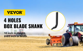 Box Blade Shank 18\'\' Scarifier Shank Ripper Shank with Removable Tapered Teeth and Pins for Replacement Digging Plowing