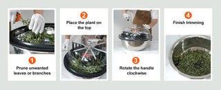 Leaf Bowl Trimmer,16'' Trimmer Bowl,Manual Bud Trimmer w/Stainless-Steel Blades for Twisted Spin Cut,Clear Visibility Dome